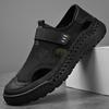 Fashion Classic Style Men's Summer New Handmade Mesh Breathable Sandals 2024 Fashionable Outdoor Men's Beige Comfortable Casual Shoes