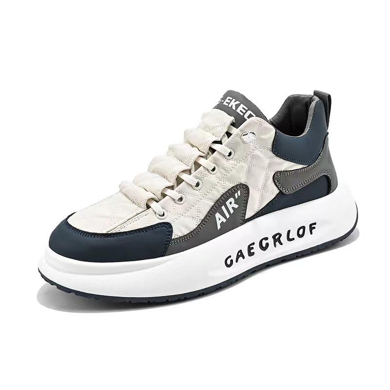 Spring and Summer New Korean Version of Men's Running Sports Shoes Fashionable Platform White Shoes Trendy Casual Versatile Men's Shoes