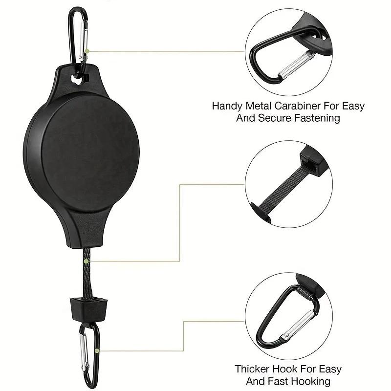 1Pc Plant Hook Pulley Retractable Plant Hanger Easy Reach Hanging Flower Basket For Garden Baskets Pots And Birds Feeder