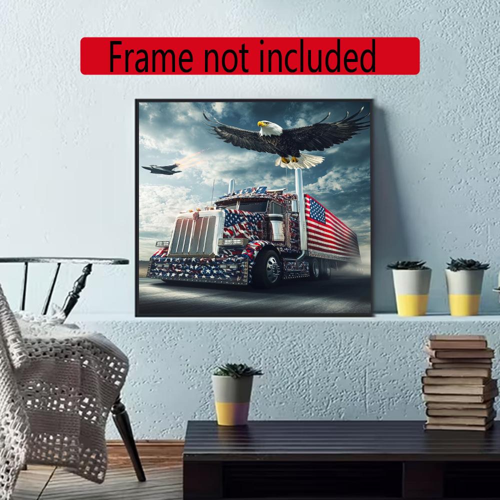 Kenworth 5D Diy Diamond Painting Round Diamond Mosaic Suitable For Beginners Diamond Painting Rhinestones Gift Frameless
