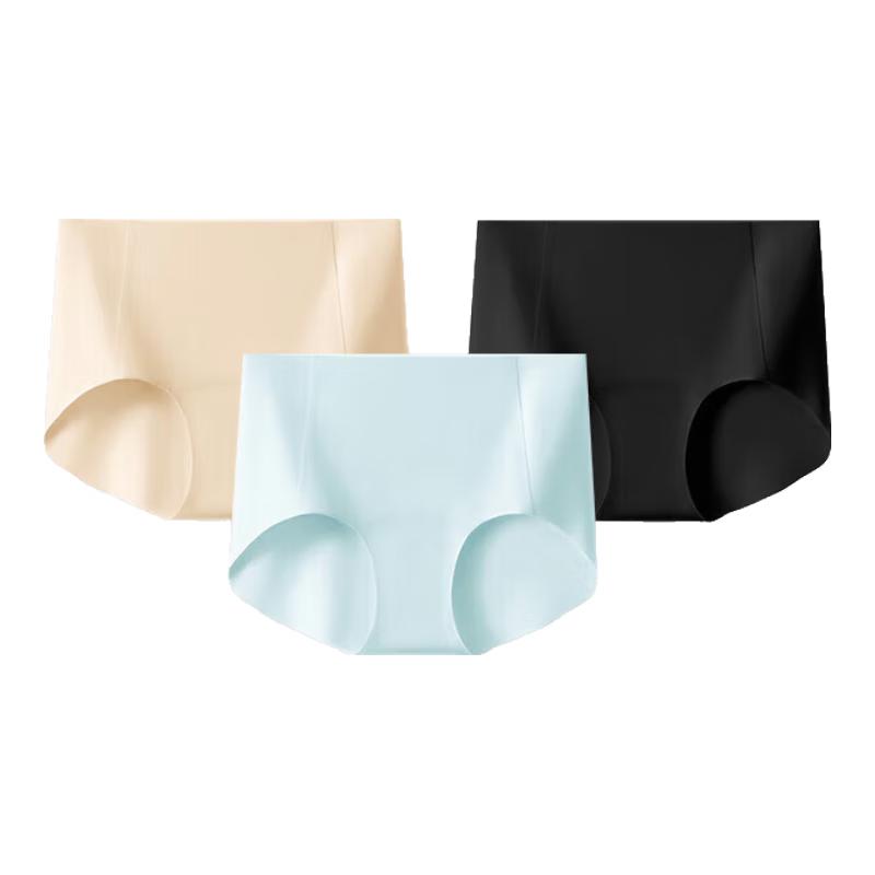 Xingmian Women's Seamless Mid-Waist Briefs 3-Pack