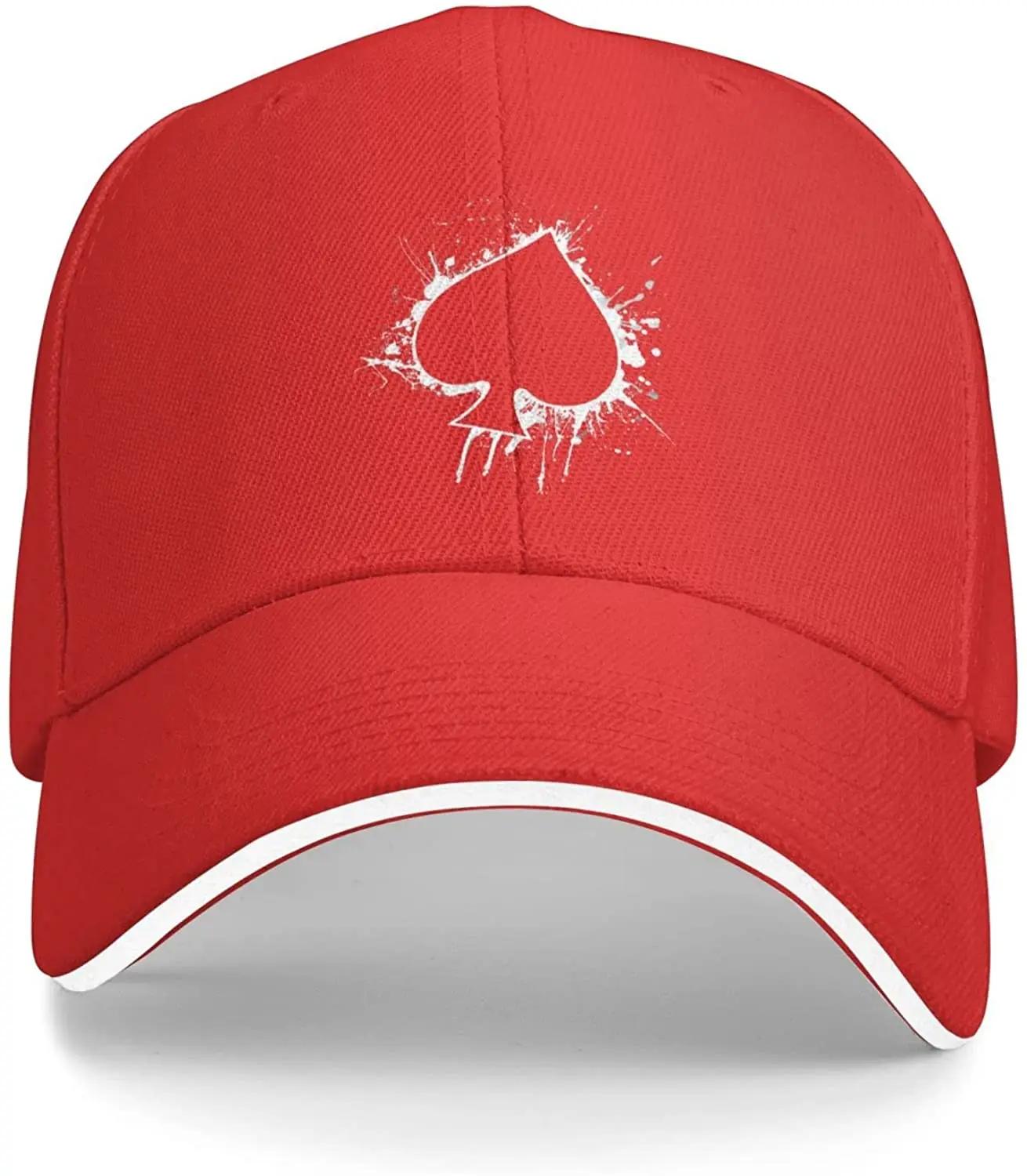 Poker Ace of Spades Cotton Dad Hat Classics Baseball Cap Adjustable Polo Trucker Unisex Style Headwear One Size