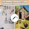 Chicken Poop Scooper,3 in 1 Adjustable Chicken Scooper for Poop (22-45.6inch) Long Handle for Farm Chicken Poop Scooper & Home Kitty Litter