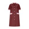 Women's casual plaid print nurse uniform hospital pharmacy doctor uniform work clothes long and short sleeves slim fit dress