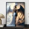 Diamond Painting Set DIY 5D Full Diamond Angel and Demon Fantasy Art Crafts for Home Wall Decoration