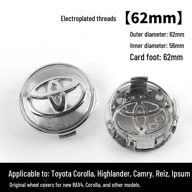 Enjoliveurs de roue compatibles pour Toyota: Corolla, Highlander, Camry, Yaris, Reiz, RAV4, Vios