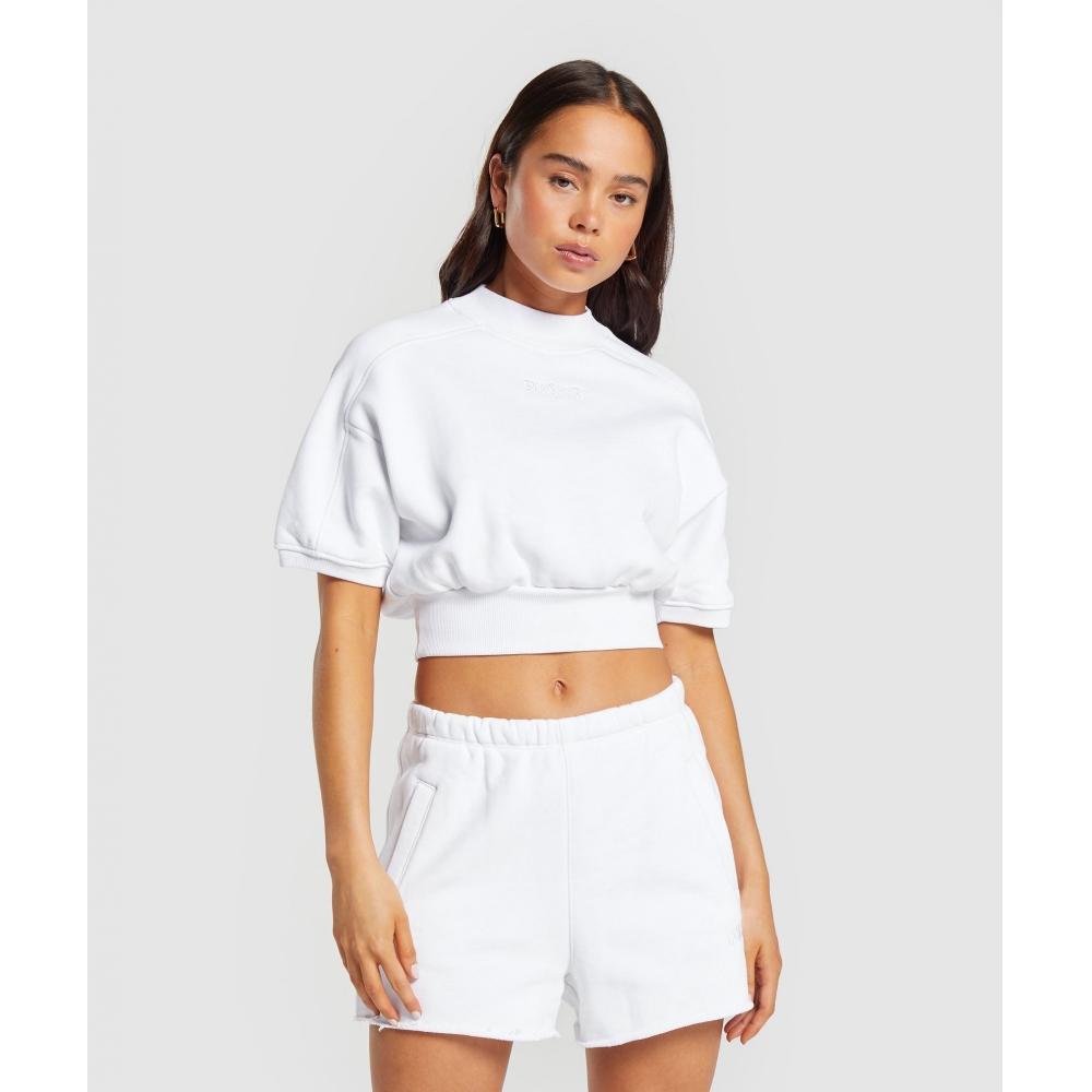 

GYMSHARK Loopback Sweat Trend свитер белый B7A2U WB57 XXS