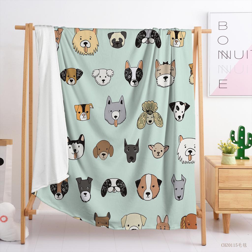 Blanket Small Fresh Blanket Flannel Blanket Cat Dinosaur Blanket Blanket