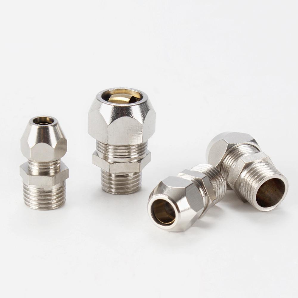 1/8" 1/4" 3/8" 1/2" BSPP Außengewinde Innengewinde 4 6 8 10 12 14 16 mm Schlauchverschraubung Messing Rohrverschraubung Winkel Wasser Gas Öl