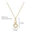 White Synthetic Zircon Geometric Jewelry Sets Earrings Necklace for Women