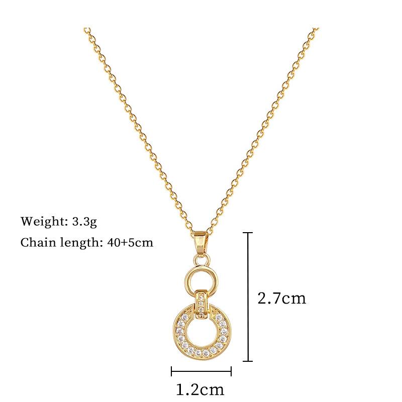 White Synthetic Zircon Geometric Jewelry Sets Earrings Necklace for Women