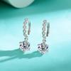 Classic Six-Prong Moissanite Stud Earrings Sterling Women Daily Wear Fashion Jewelry