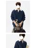 Men's Retro Knit Polo: Stylish Lapel Two-Piece Sweater in Casual, Luxurious Style.
