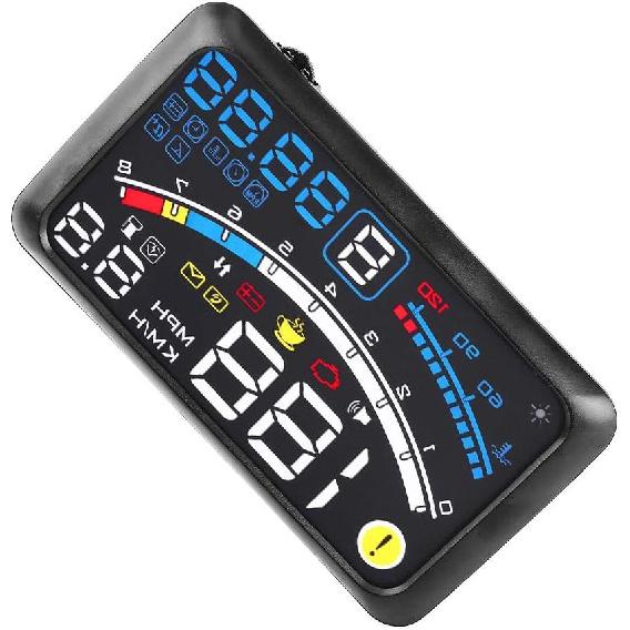 Universal Car Speeding Limit Warning Display, Heads Up Display Car HUD Support Mileage Measurement,Water Temperature,Voltage