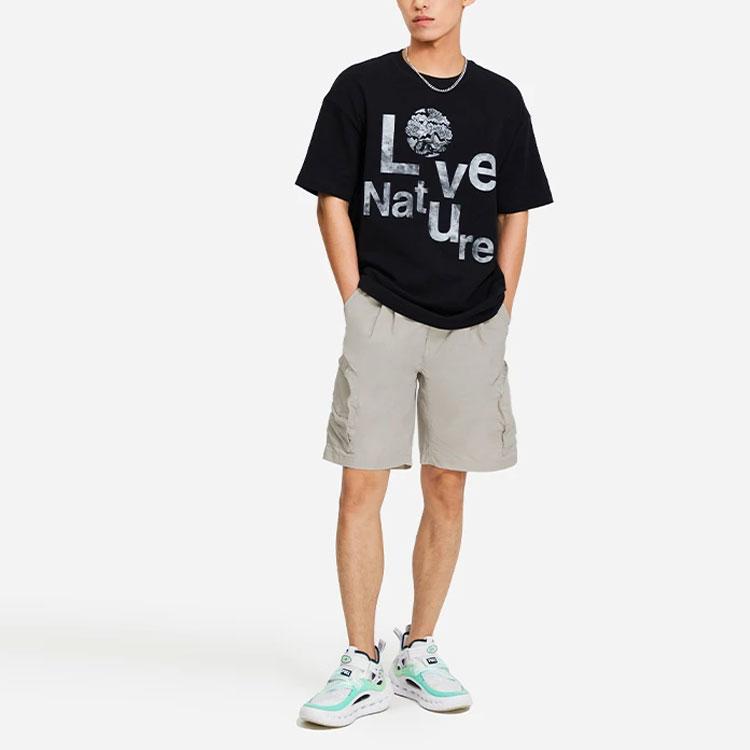 Li-Ning Solid Color Pocket Loose Casual Shorts Men Bottoms Grey AKSS077-1