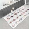 Ethnic Patterned Non-Slip Based Runner Carpet, Washable Hallway Carpet, Authentic Runner, Soft Living Room Carpet
