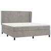 VidaXL Lit à sommier tapissier et matelas Gris clair 180x200cm Velours - Modèle 3129105
