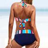 Women's Sexy Lace Striped Printed Bikini Suit