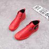 High Top Shoes Male Sutures Double Safety Celebrity Casual Shoes Fashionable Male Motorcycle Shoes Red Zipper Board Shoe B3