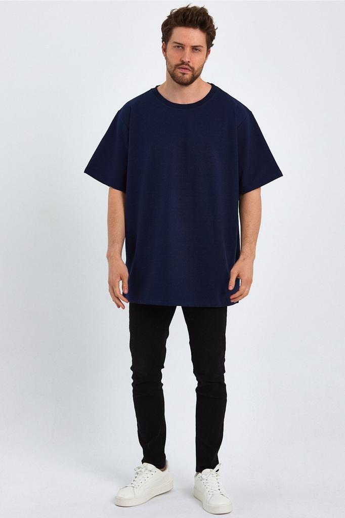 Damen Stil Übergröße T-Shirt Plus Size Oversize 2-Faden Kurzarm Rundhals T-Shirt