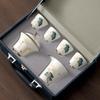 Yangzhi Jade Porcelain Travel Tea Set - Ceramic Kung Fu Teapot with Logo