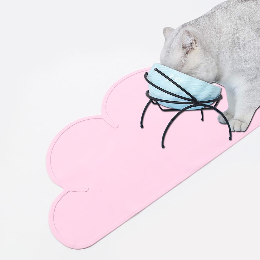 Silicone Pet Food Mat Cloud Shape Dog Cat Bowl Mat Anti-Slip Waterproof Pet Feeding Mat Placemat