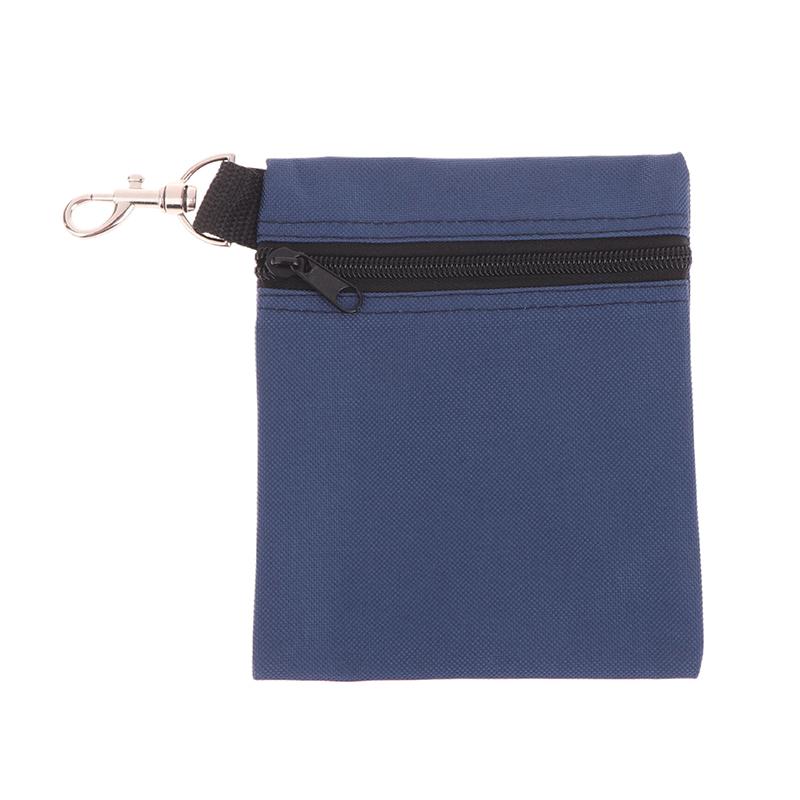 Golf Ball Carrier Bag With Metal Lobster Buckle Portable Golf Tee Holder Container Case Golf Ball Zipper Golf Ball Waist Pouch