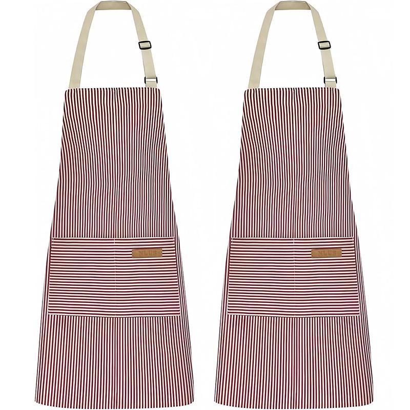 

Striped Halterneck Apron for Café and Chef Workwear with Custom Logo