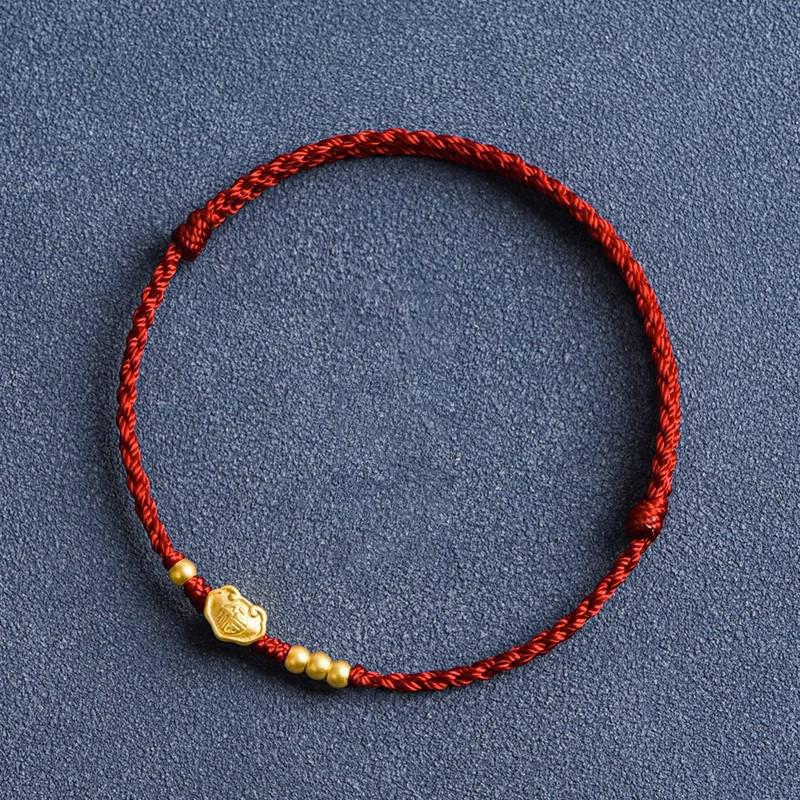 Chinese Style Lucky Bracelet For Women Men  Handmade Braided Peace Lock Adjustable Bracelet Jewelry Accessories Gifts
