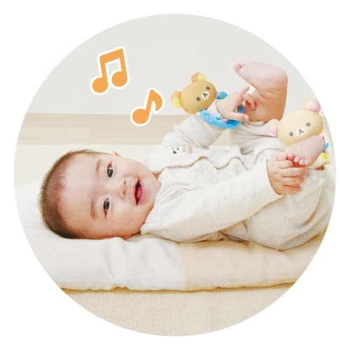AGATSUMA Rilakkuma Baby Otete and Anyoni Soft Rattle