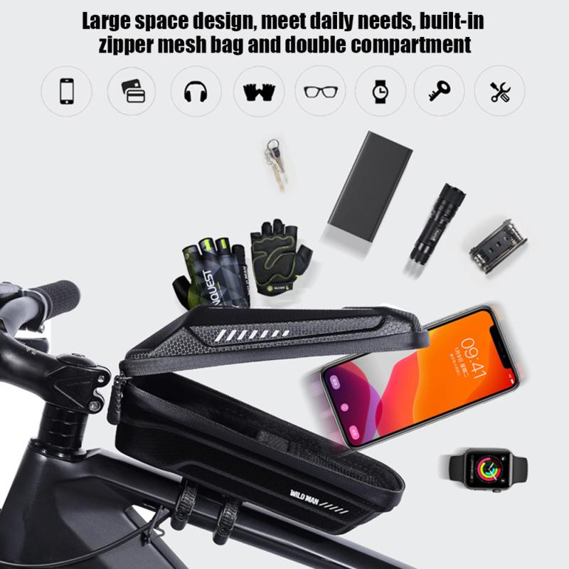 1l Mtb Bike Front Tube Bag Hard Shell Electric Scooter Bag Compatible For M365 / M365 Pro Cycling