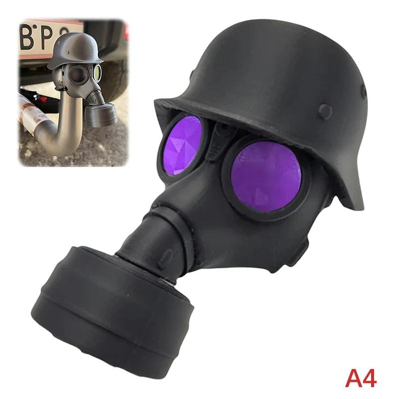 Anhängerkupplungsabdeckung mit Stahlhelm und Gasmaske 3D-gedruckte Anhängerkupplungskugelabdeckung verhindert Rosten des Aufnahmerohrs