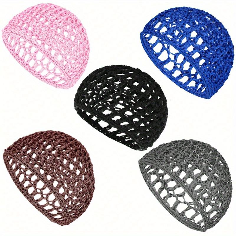 Wig Cap Hair Net Sleeping Bonnets Essentials Hairnets Elastic Bands Wrap Grip Crochet Braided Satin Cosplay Head Making Fix Mesh