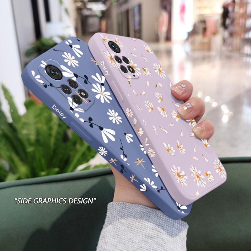 Daisies Fly Phone Case For Xiaomi Redmi Note 14 13 12 12S 11 11S 10 10A 10T 10S 9T 9 8 7 A1 Pro Plus 10C 4G 5G Silicone Cover