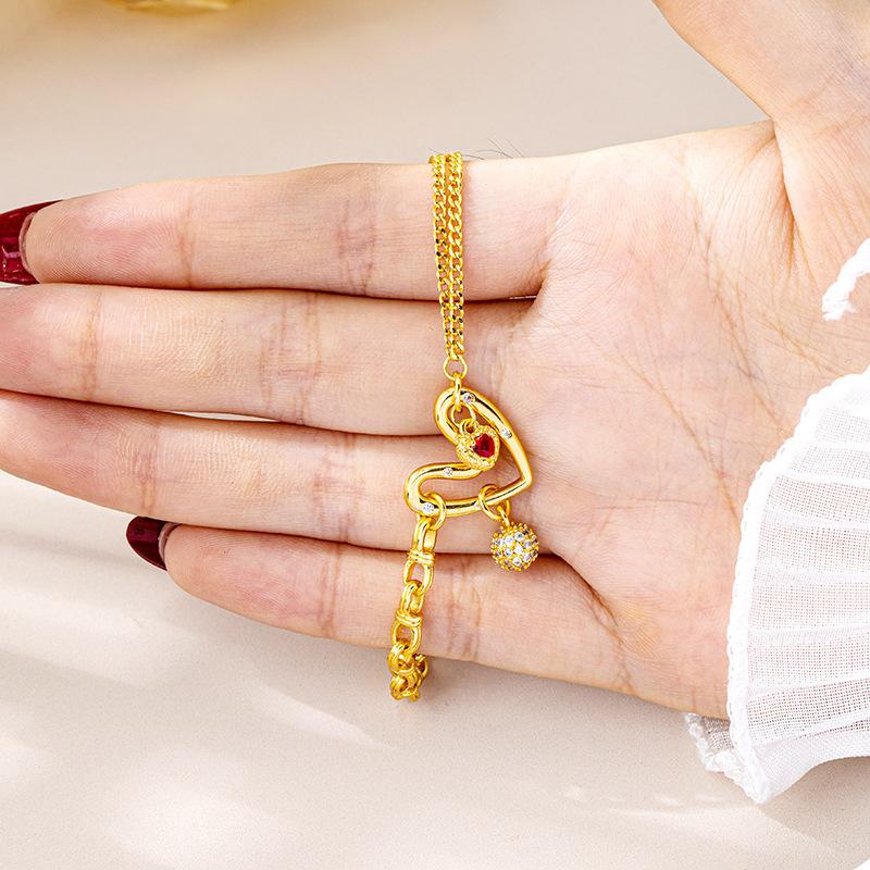 Trendy Simple Style Hollow Love Bracelet Women's Irregular Heart-shaped Bracelet Bracelet