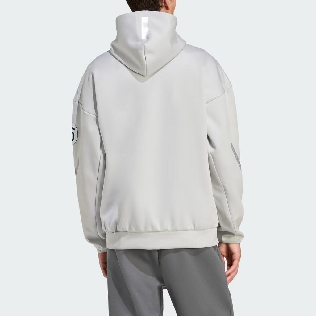 Adidas Mercedes - Amg Primeknit Comfortable Fashionable Minimalist Versatile Solid Color Jacket Men Jacket Light-Gray JW3473