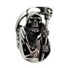 Megin D Edelstahl Titan Hip Hop Punk Sensenmann Totenkopf Sichel Ringe für Männer Frauen Paar Freunde Geschenk Modeschmuck