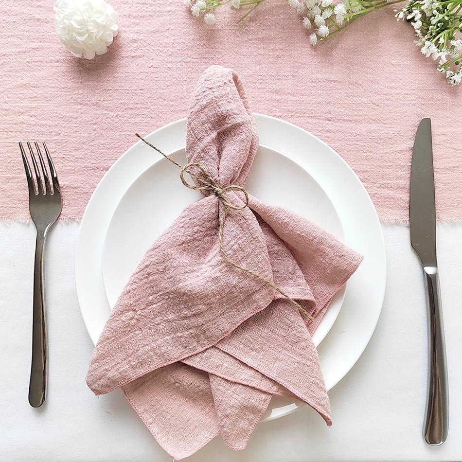 Set of 50 Cotton Cloth Napkins Gauze Fabric 30x30 Cm Factory Outlet Wedding Decor Everyday Use Dinner  Tea Towel Table  Village