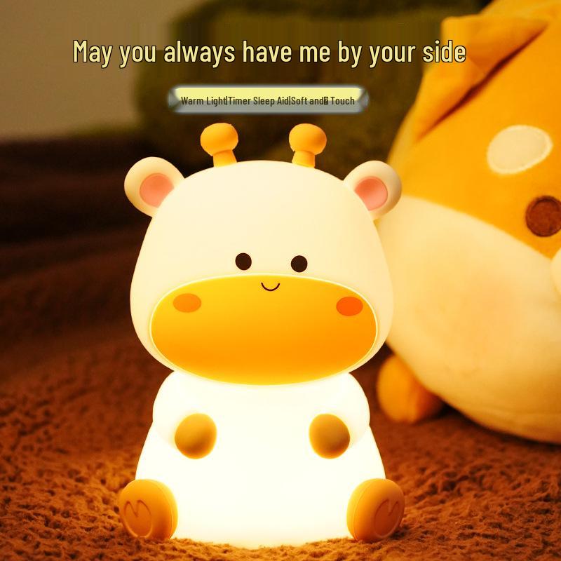 Deer Silicone LED Rechargeable Night Light for Kids - Christmas Gift