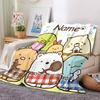 Customiz Name Personality Sumikko Gurashi Blanket Soft &Warm Sofa Office Bed Travel Lunch Break Blanket, Gift Suitable All Seasons