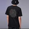 Li Ning SS22 Embroidered Logo Geometric Pattern Printed Round Neck Couple Short Sleeve T-Shirt Men T-Shirt Black AHSS098-1