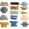 Motivational Cartoon Text Waterproof Sticker for Car, Tablet, Phone, or DIY Decoration.
