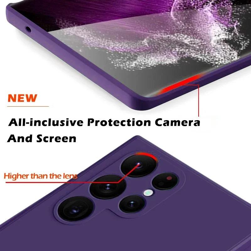 Liquid Silicone Phone Case For Samsung Galaxy S26 Ultra S2 S24 S23 Plus S 26 Ultra Cases ShockProof Soft Back Cover Accessories