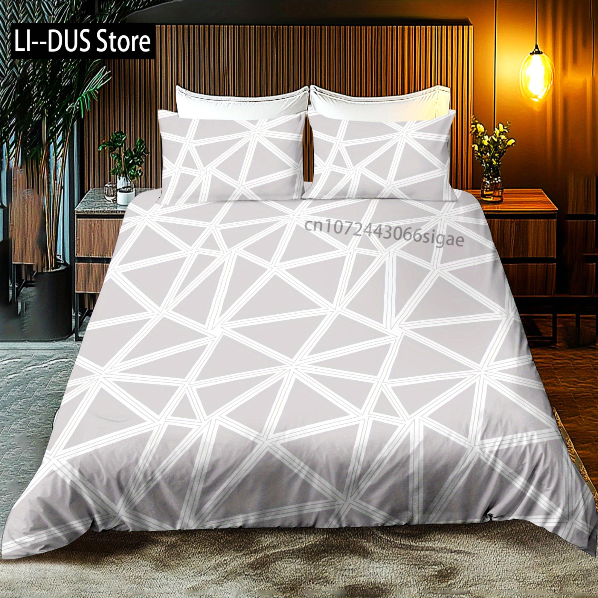 

Bedding Set With Digital Print Duvet Cover Set Featuring Watercolor Leaves Colorful Flowers Cloud Patterns Plaid Cartoon Animals 135x200cm