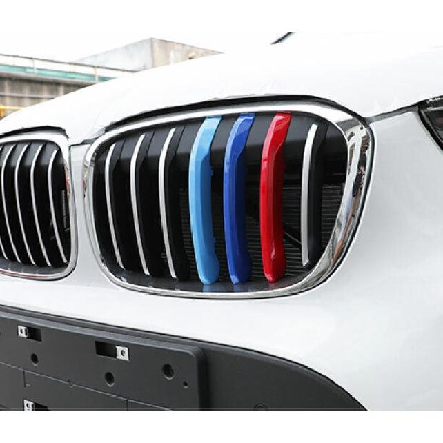 For BMW X1 F48 2016-2019 ABS 3-Colors Front Grille Grill Inserts Ring Cover Trim