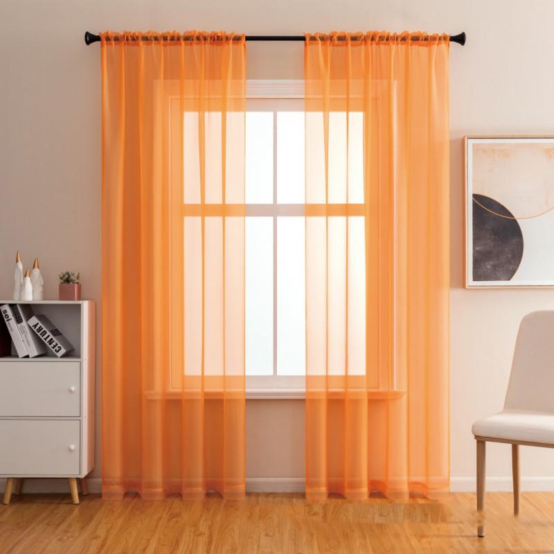 

Сучасні напівпрозорі приватні романтичні кольорові штори, що фільтрують світло, віконний шарф для декору вітальні, спальні, кабінету 100x250cm