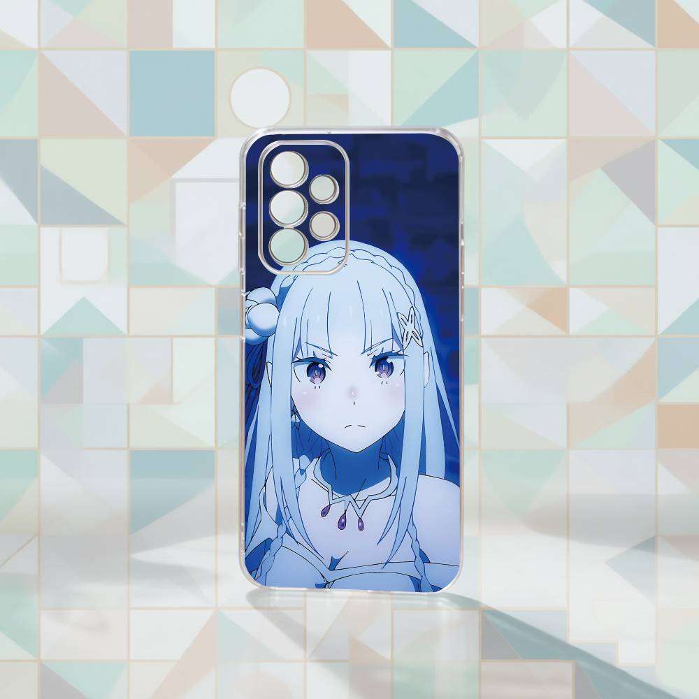 ReZero Emilia Phone Case Transparent Silicone Soft For Samsung S25,S24,S21,S22,S23,S30,Ultra,S20,Plus,Fe