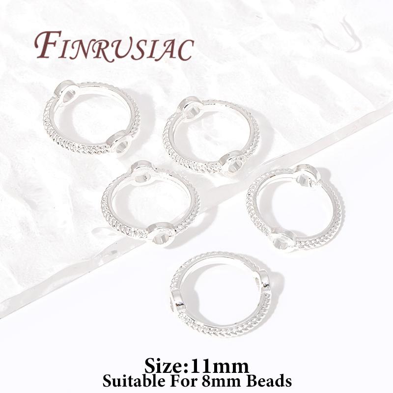 Silver Plated Beads Circle Frame 8mm 10mm 12mm 14K Gold Plated Brass Connect Beads Frame Ring,DIY Bracelet Making Supplies