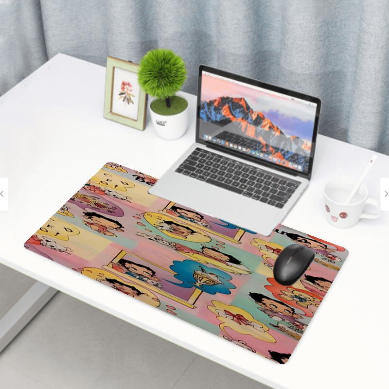 Sexy Doll Print Mouse Pad, Anti‑Slip Desktop Keyboard Mat, for PC Laptop Gaming Working Daily Use, Cool Festival Surprise Gift