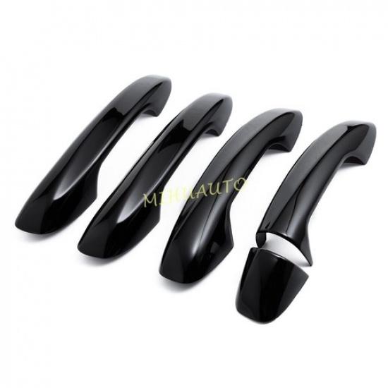 Glossy Black Car Door Handle Cover Trim For Mercedes-Benz A B C E Class EQC GLC
